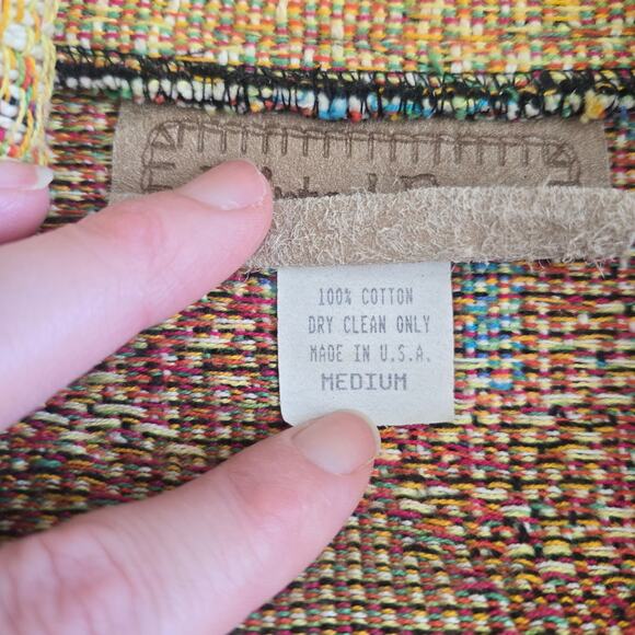 Rare Vintage Nativity Tapestry Jacket Cropped Painted Pony Art To Wear Small - Picture 15 of 15